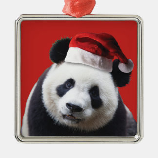 Christmas Panda Bear Ornament Aus Metall