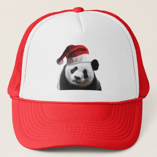 Christmas Panda Bear Truckerkappe (Vorderseite)