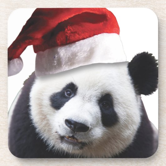 Christmas Panda Bear Untersetzer (Vorderseite)