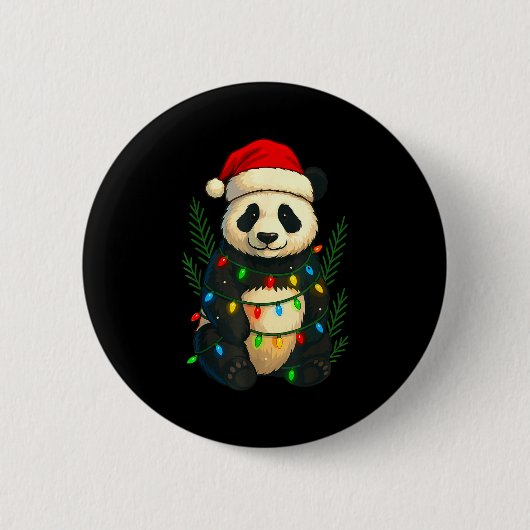 Christmas Panda Button (Vorderseite)