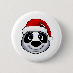 Christmas Panda Button