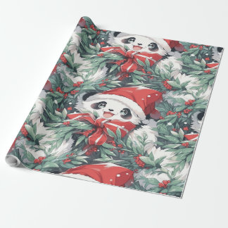 Christmas Panda Design Geschenkpapier