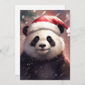 Christmas Panda Feiertagskarte (Vorne/Hinten)