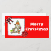Christmas Panda Feiertagskarte (Vorne/Hinten)