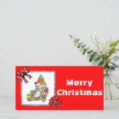 Christmas Panda Feiertagskarte (Stehend Vorderseite)