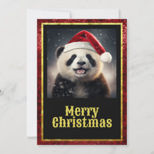 Christmas Panda Feiertagskarte