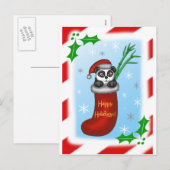 Christmas Panda Feiertagspostkarte (Vorne/Hinten)