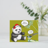 Christmas Panda Feiertagspostkarte (Stehend Vorderseite)