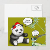 Christmas Panda Feiertagspostkarte (Vorne/Hinten)