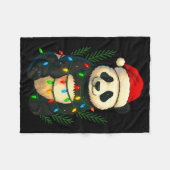 Christmas Panda Fleecedecke (Vorderseite (Horizontal))