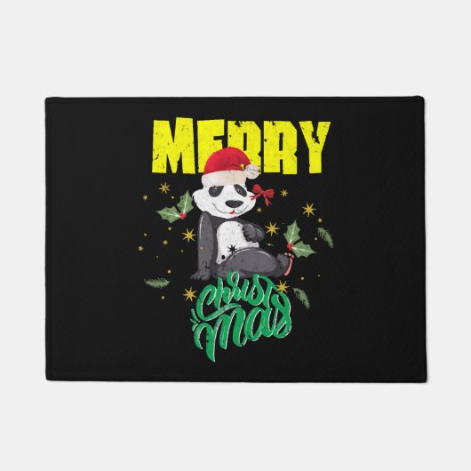 Christmas Panda Fußmatte (Vorderseite)