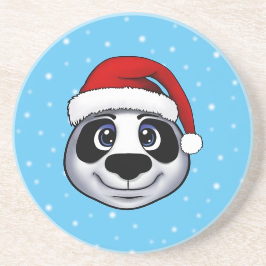 Christmas Panda Getränkeuntersetzer (Vorne)