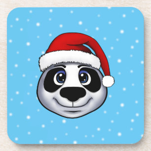 Christmas Panda Getränkeuntersetzer