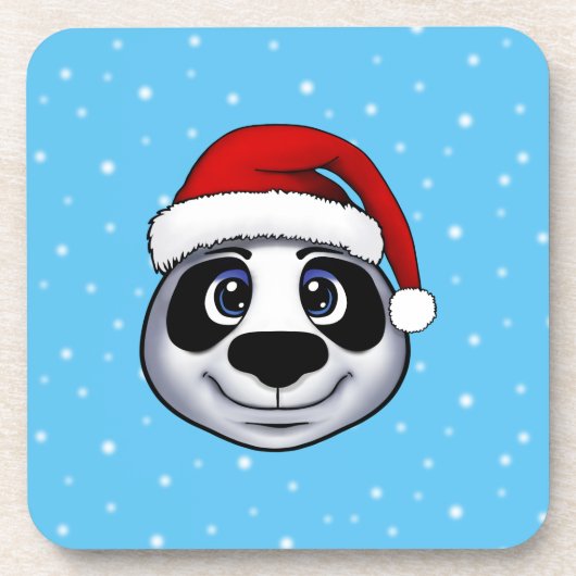 Christmas Panda Getränkeuntersetzer (Vorderseite)