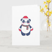 Christmas Panda Karte (Gelbe Blume)