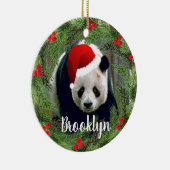 Christmas Panda Keramik Ornament (Rechts)