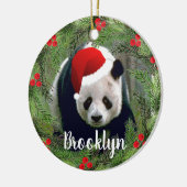 Christmas Panda Keramik Ornament (Links)