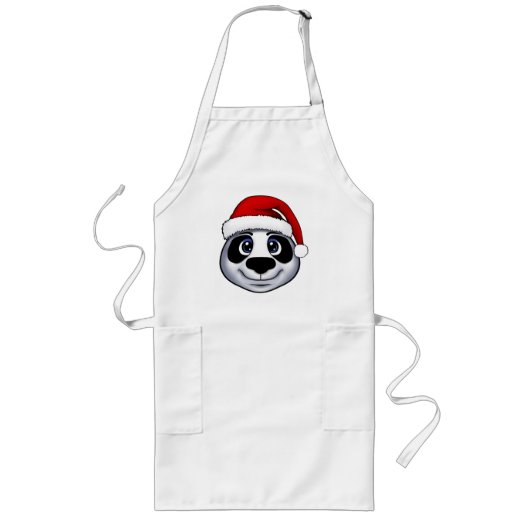 Christmas Panda Lange Schürze (Vorne)