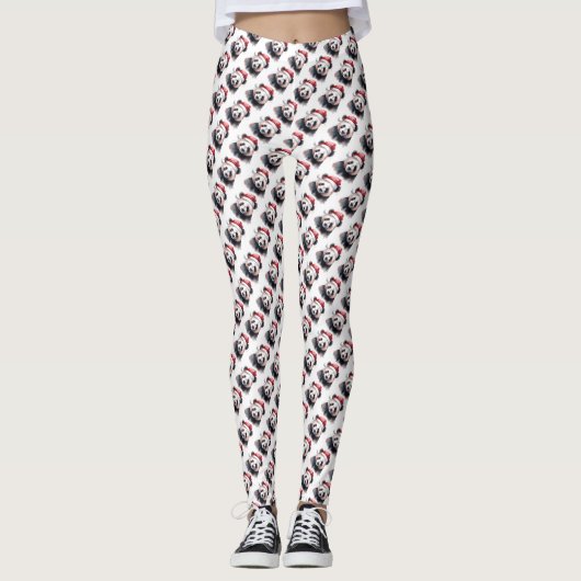 Christmas Panda Leggings (Vorderseite)