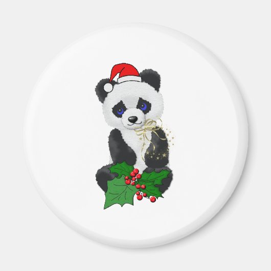Christmas Panda Magnet (Vorne)