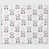 Christmas Panda Pattern Geschenkpapier (Flach)