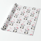 Christmas Panda Pattern Geschenkpapier (Ungerollt)