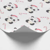 Christmas Panda Pattern Geschenkpapier (Ecke)