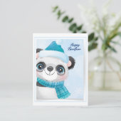 Christmas Panda Postkarte (Stehend Vorderseite)
