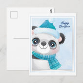 Christmas Panda Postkarte (Vorne/Hinten)
