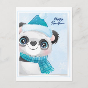 Christmas Panda Postkarte