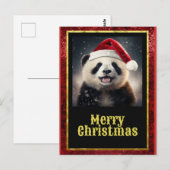 Christmas Panda Postkarte (Vorne/Hinten)