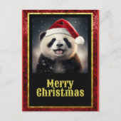 Christmas Panda Postkarte (Vorderseite)