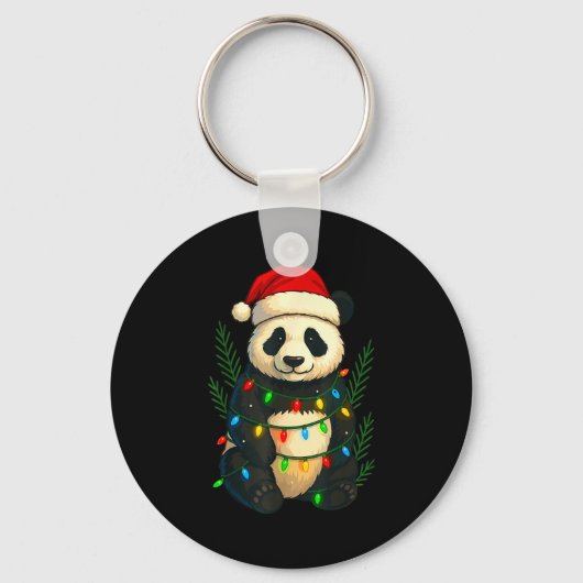 Christmas Panda  Schlüsselanhänger (Vorderseite)