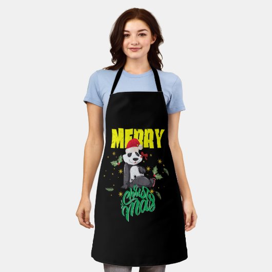 Christmas Panda Schürze (Getragen)