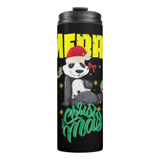 Christmas Panda Thermosbecher (Vorderseite)