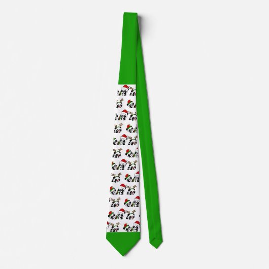 Christmas Pandas Neck Tie Krawatte (Vorderseite)