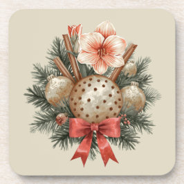 Christmas Panettone Arrangement Getränkeuntersetzer