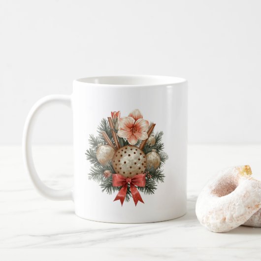 Christmas Panettone Arrangement Kaffeetasse (Mit Donut)