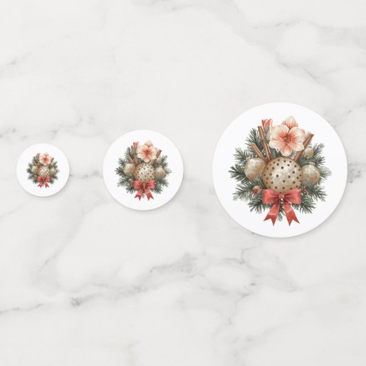 Christmas Panettone Arrangement Konfetti (Rückseiten)