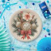 Christmas Panettone Arrangement Pappteller (Party)