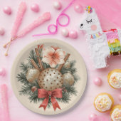 Christmas Panettone Arrangement Pappteller (Party)