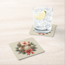 Christmas Panettone Arrangement Rechteckiger Pappuntersetzer