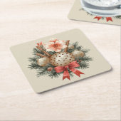 Christmas Panettone Arrangement Rechteckiger Pappuntersetzer (angewinkelt)