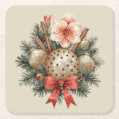 Christmas Panettone Arrangement Rechteckiger Pappuntersetzer (Vorderseite)