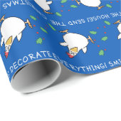 CHRISTMAS PANIC CHICKEN 2 von Sandra Boynton Geschenkpapier (Rolleneckpunkt)