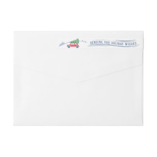 Christmas Panoramas Holiday Return Address Wrap