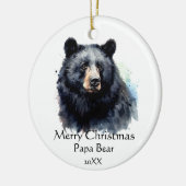 Christmas Papa Bear Animal Wildlife Keramik Ornament (Links)