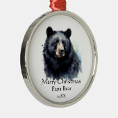 Christmas Papa Bear Animal Wildlife Ornament Aus Metall (Rechts)