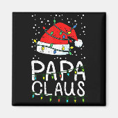 Christmas Papa Claus Santa Hat Xmas Dad Family Mat Magnet (Vorne)