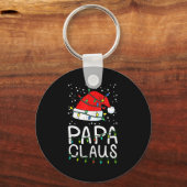 Christmas Papa Claus Santa Hat Xmas Dad Family Mat Schlüsselanhänger (Vorderseite)